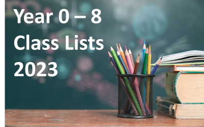 Class Lists for 2023 – Years 0 – 8